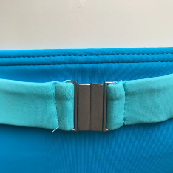 Billabong BLUE CRUSH era Vintage bikini blue belted halter top set RARE - Picture 9 of 9